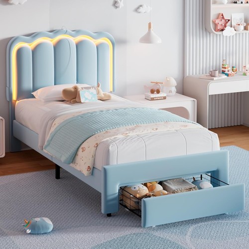 Pink twin size bed frame - twin,