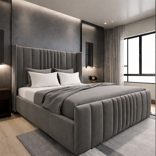 King size lines bed - king,