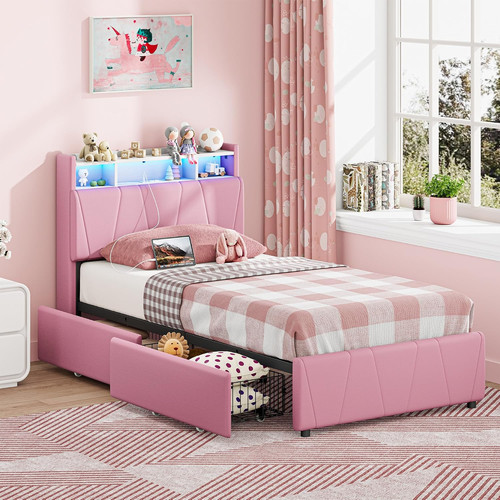 Twin bed frame with drawers - twin,