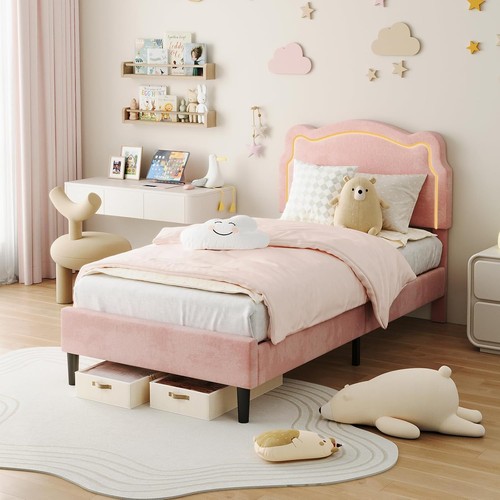 Twin size bed frame led - twin,