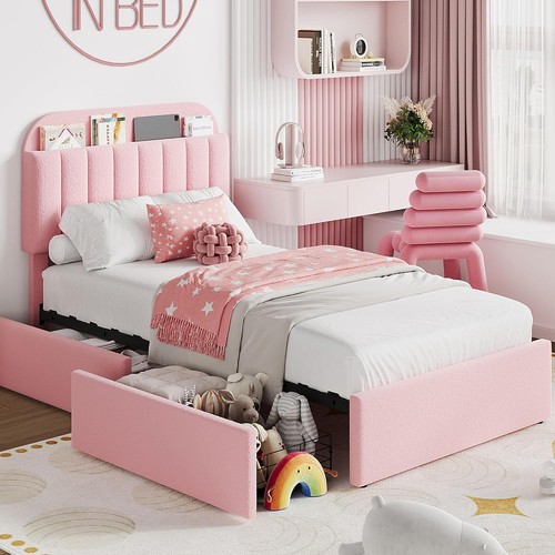 Twin size upholstered bed - twin,