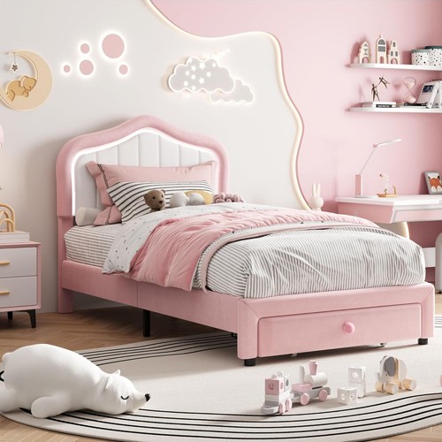 Full twin upholstered bed - upholstered,