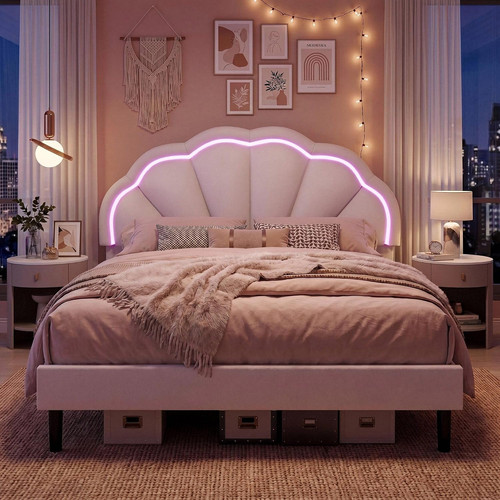 Girls full upholstered led - full,