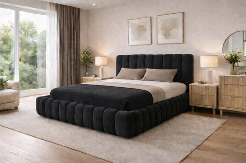 King upholstered ottoman - king,