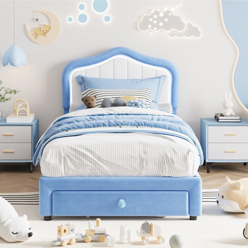 Twin upholstered bed - upholstered,