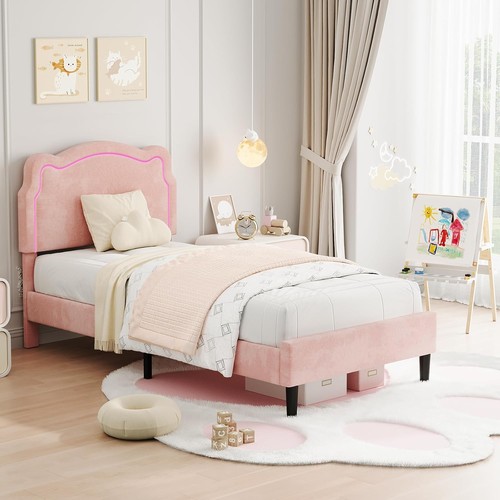 Velvet upholstered bed frame - upholstered,