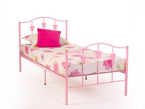 Pink metal bed butterfly - butterfly, 3ft