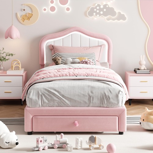 Kids girl twin upholstered - upholstered, bed