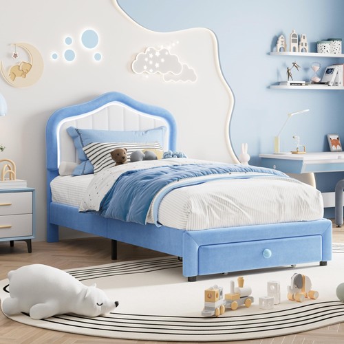 Twin upholstered bed frame - xl,