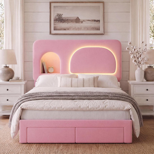 Queen storage bed - queen, with