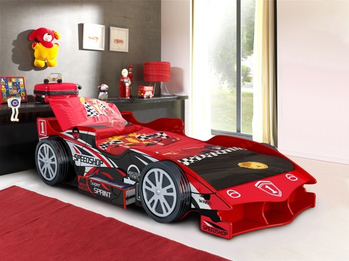 Kids red race car - car, bed