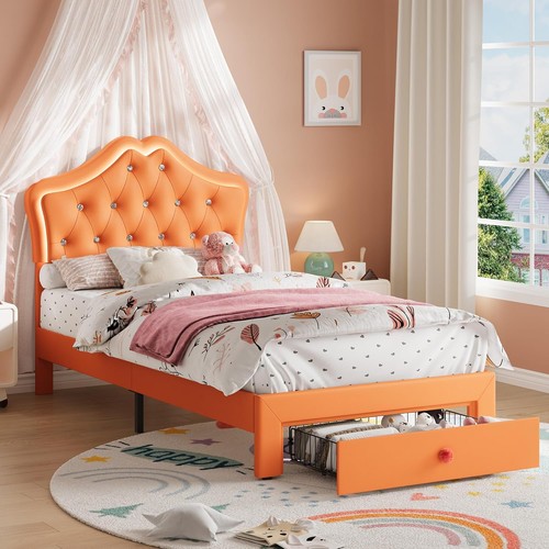 Twin size upholstered bed - twin,