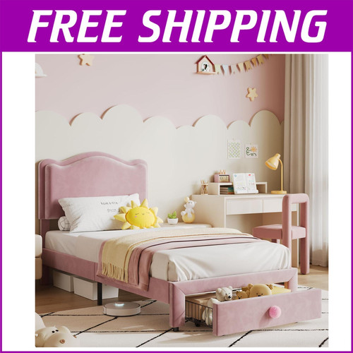 Twin bed frame upholstered - bed,