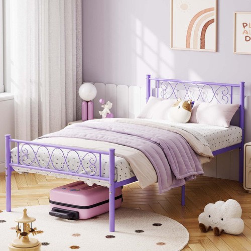 Twin size bed frame with - bed,