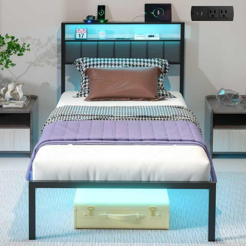 Twin bed frames - bed, charging