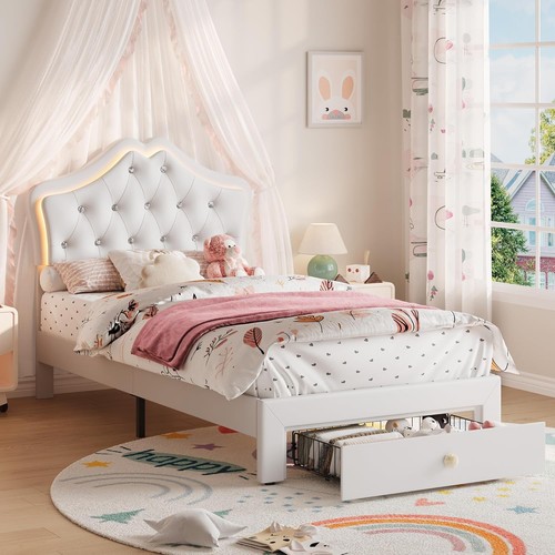 Twin size upholstered bed - twin,